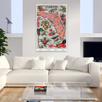 Vintage Florida Botanical Map Canvas Art Print by Wild Apple Portfolio (16"H x 24"W x 1.5"D)
