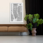 Inverted New York Map Canvas Art Print by Sue Schlabach (16"H x 24"W x 1.5"D)