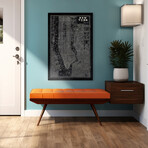 Blueprint Map New York Canvas Art Print by Sue Schlabach (16"H x 24"W x 1.5"D)