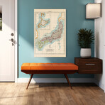 Map of Japan Canvas Art Print by Wild Apple Portfolio (16"H x 24"W x 1.5"D)