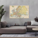 Map of Europe Canvas Art Print by Wild Apple Portfolio (16"H x 24"W x 1.5"D)