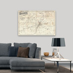 Vintage St Louis Map Canvas Art Print by Wild Apple Portfolio (16"H x 24"W x 1.5"D)