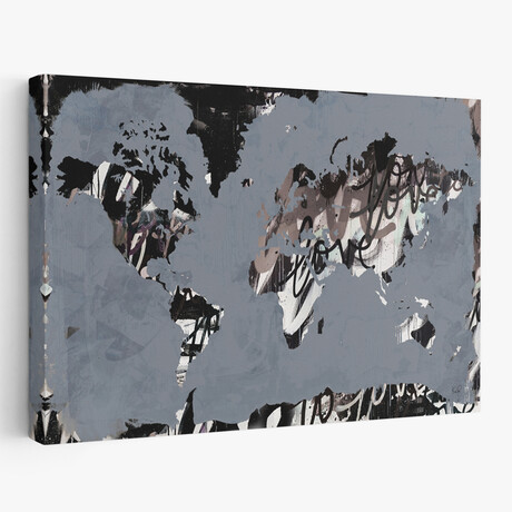 Love the World Map Canvas Art Print  by Kent Youngstrom (16"H x 24"W x 1.5"D)