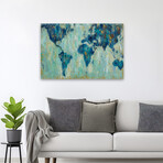 Map of the World Canvas Art Print by Silvia Vassileva (16"H x 24"W x 1.5"D)