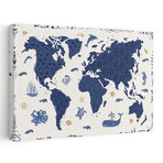 Primitive Sea II Canvas Art Print by Daphne Brissonnet (16"H x 24"W x 1.5"D)