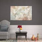 Blushing World Map Canvas Art Print by Roozbeh (16"H x 24"W x 1.5"D)