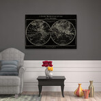Map of the World Black Canvas Art Print by Sue Schlabach (16"H x 24"W x 1.5"D)