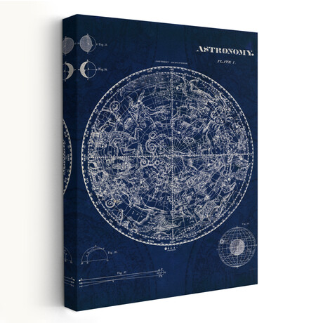 Celestial Blueprint v2 Canvas Art Print  by Sue Schlabach (16"H x 24"W x 1.5"D)