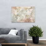 Blushing World Map Canvas Art Print by Roozbeh (16"H x 24"W x 1.5"D)