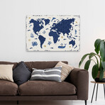 Primitive Sea II Canvas Art Print by Daphne Brissonnet (16"H x 24"W x 1.5"D)