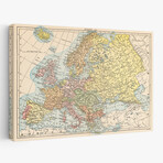 Map of Europe Canvas Art Print by Wild Apple Portfolio (16"H x 24"W x 1.5"D)