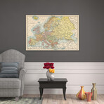 Map of Europe Canvas Art Print by Wild Apple Portfolio (16"H x 24"W x 1.5"D)