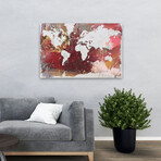 Earthen Map of the World Canvas Art Print by Kent Youngstrom (16"H x 24"W x 1.5"D)