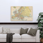 Map of Europe Canvas Art Print by Wild Apple Portfolio (16"H x 24"W x 1.5"D)