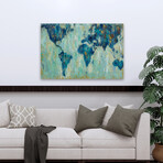 Map of the World Canvas Art Print by Silvia Vassileva (16"H x 24"W x 1.5"D)