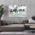 Explore Neutral World Map Canvas Art Print by Kent Youngstrom (16"H x 24"W x 1.5"D)