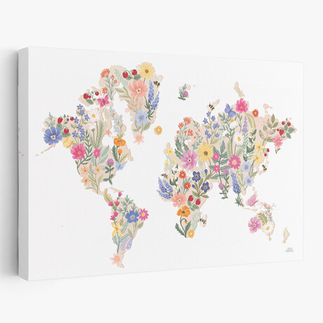 Wild Meadow World Canvas Art Print  by Laura Marshall (16"H x 24"W x 1.5"D)