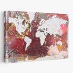 Earthen Map of the World Canvas Art Print by Kent Youngstrom (16"H x 24"W x 1.5"D)
