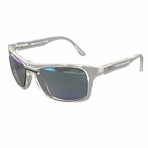 Unisex // Genesis Sport Wrap W/Interchangeable Lens Polarized Sunglasses // Crystal