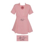 Geena Davis // Signed 'Rockford Peaches' Pink Women's Baseball Jersey