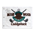 Chevy Chase // Signed 'Caddyshack Bushwood' 18x13 Golf Flag