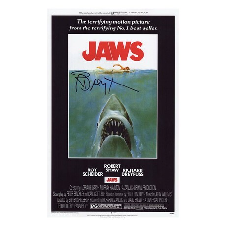 Richard Dreyfuss // Signed 'Jaws' Movie Poster