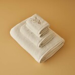 Exclusive Floral Embroidered Cotton Towel Set (4 Piece)