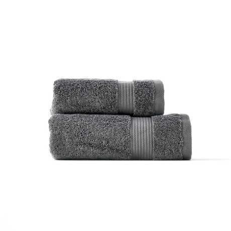 Dorita Cotton Hand Towel // Set of 2 (Dark Gray)