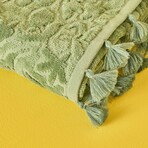 Jolia Cotton Washcloth With Tassels // Set of 4 (Green)