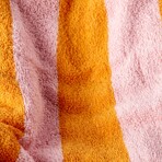 Line Striped Colourful Cotton Hand Towel (Orange)