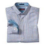 Printed Cotton Shirt // Light Blue Tile (S)