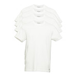 4 Pack Premium Cotton Crewneck T-Shirts // White (S)