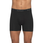 4 Pack Micro Touch / Rayon Stretch Boxer Brief // Black + Granite Gray (S)