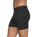 4 Pack Micro Touch / Rayon Stretch Boxer Brief // Black + Granite Gray (S)