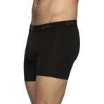 4 Pack Cotton Stretch Boxer Brief // Black + Heather (S)