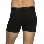 4 Pack Cotton Stretch Boxer Brief // Black + Heather (S)