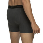 4 Pack Cotton Stretch Boxer Brief // Black + Heather (S)