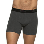 4 Pack Cotton Stretch Boxer Brief // Black + Heather (S)