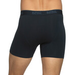4 Pack Cotton Stretch Boxer Brief // Dark Denim + Dark Saphire (S)