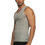 5 Pack Premium Cotton Rib Tank Top // White + Black + Heather (S)