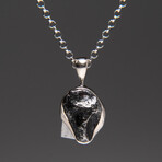 Genuine Meteorite in Sterling with 18" Sterling Silver Chain