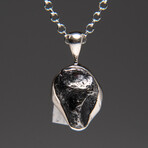 Genuine Meteorite in Sterling with 18" Sterling Silver Chain