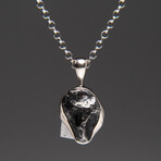 Genuine Meteorite in Sterling with 18" Sterling Silver Chain