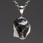 Genuine Meteorite in Sterling with 18" Sterling Silver Chain