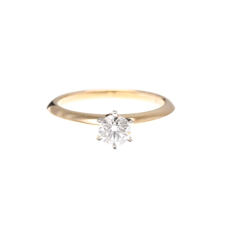 Tiffany & Co. // 18k Rose Gold + Platinum Solitaire Diamond Ring // Ring Size: 6 // Store Display