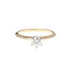 Tiffany & Co. // 18k Rose Gold + Platinum Solitaire Diamond Ring // Ring Size: 6 // Store Display