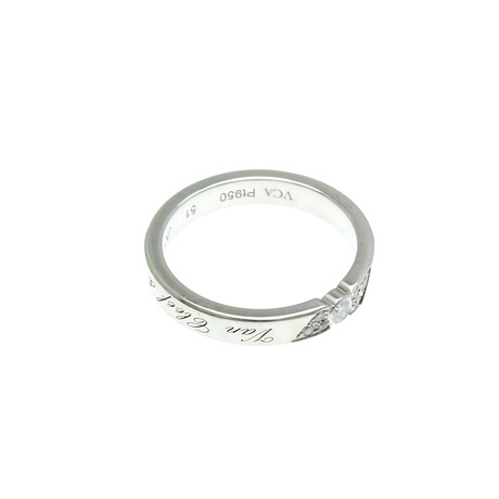 Van Cleef & Arpels // Platinum Toujours Signature Etoiles Diamond Ring // Ring Size: 5.75 // Store Display