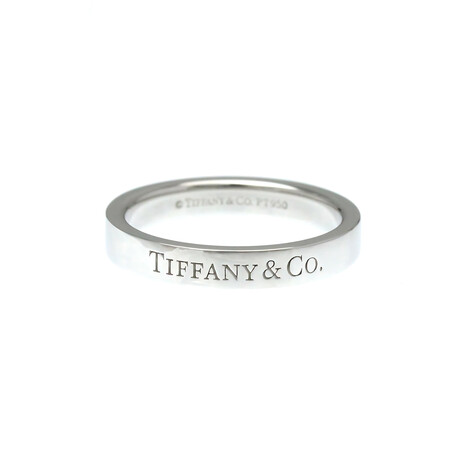 Tiffany & Co. // Platinum Flat Ring // Ring Size: 5.5 // Store Display
