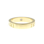Bulgari // 18k Yellow Gold Double Logo Diamond Ring // Ring Size: 6 // Store Display