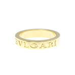 Bulgari // 18k Yellow Gold Double Logo Diamond Ring // Ring Size: 6 // Store Display